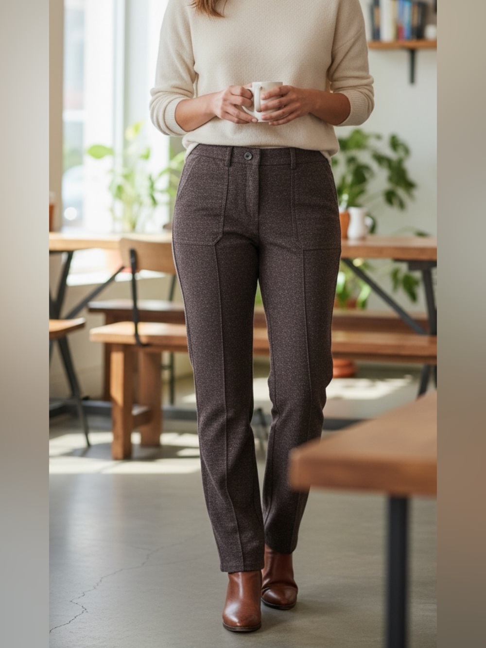 J. Crew Dark Charcoal Gray Straight-Leg Pants